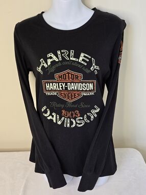 Harley-Davidson Black Long Sleeve Logo Tee